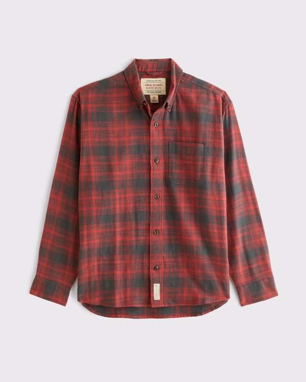 100% Cotton Vintage-Inspired Flannel Shirt