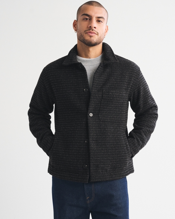 Bouclé Shirt Jacket