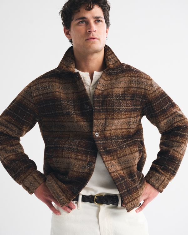 Bouclé Shirt Jacket
