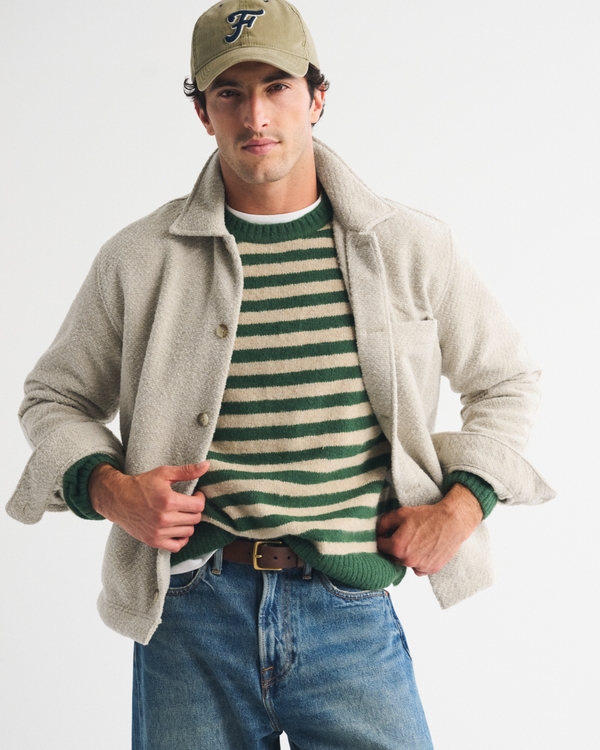 Bouclé Shirt Jacket