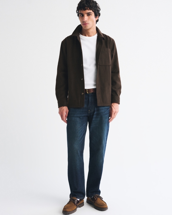 Brushed Overshirt, Brown view 2