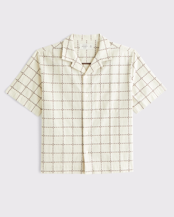 A&F Resort Shirt, White Stripe view 1