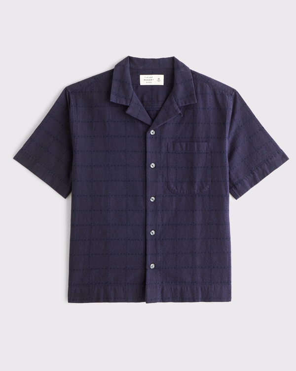 A&F Resort Shirt, Navy Stripe view 1