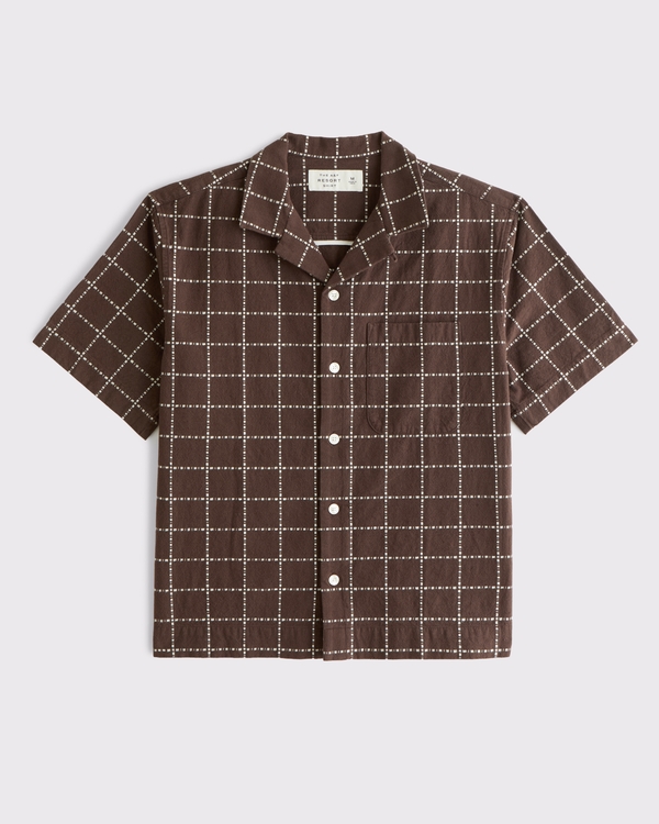A&F Resort Shirt, Brown Stripe view 1