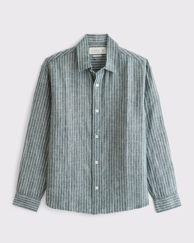 100% Linen Button-Up Shirt - thumbnail 2