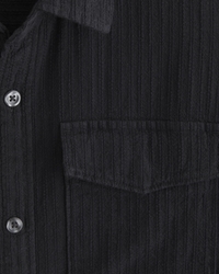 Linen-Blend Button-Up Shirt