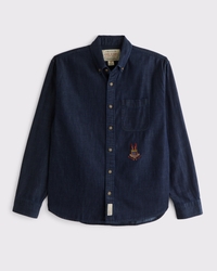 Camisa abotonada de denim