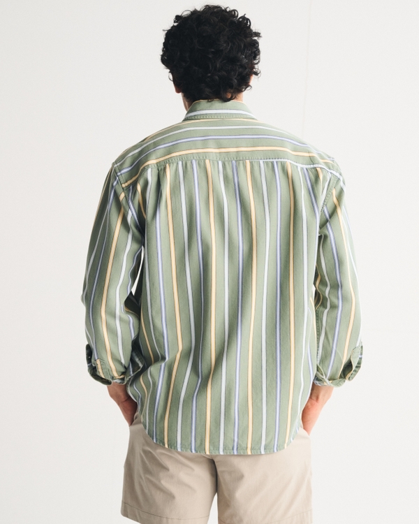 Striped Button-Up Shirt