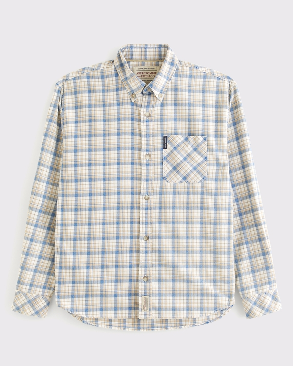 Plaid Flannel, Cream Plaid view 1