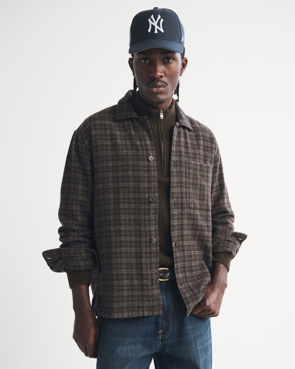 Clean Overshirt, Coal Brown view 1