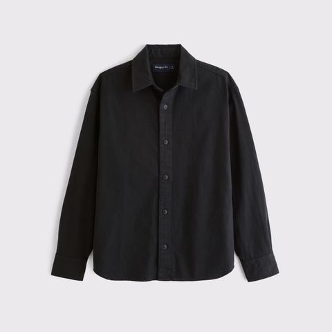 Мужские рубашки Abercrombie & Fitch Elevated Twill Button-Up Shirt