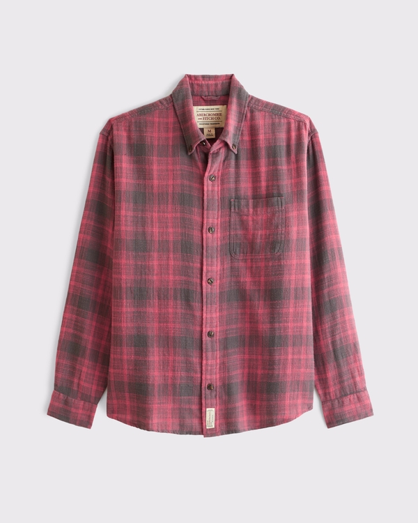 100% Cotton Flannel, Red Plaid view 1