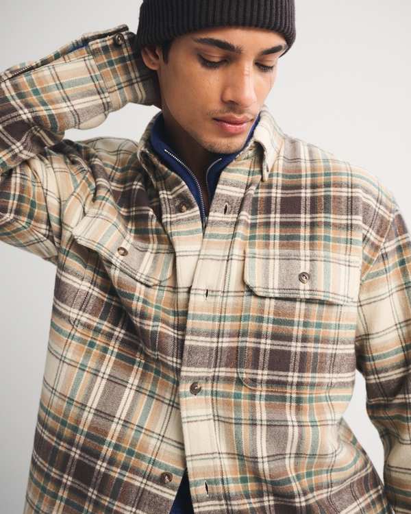 Men's Flannel Overshirt | Men's Tops | Abercrombie.com