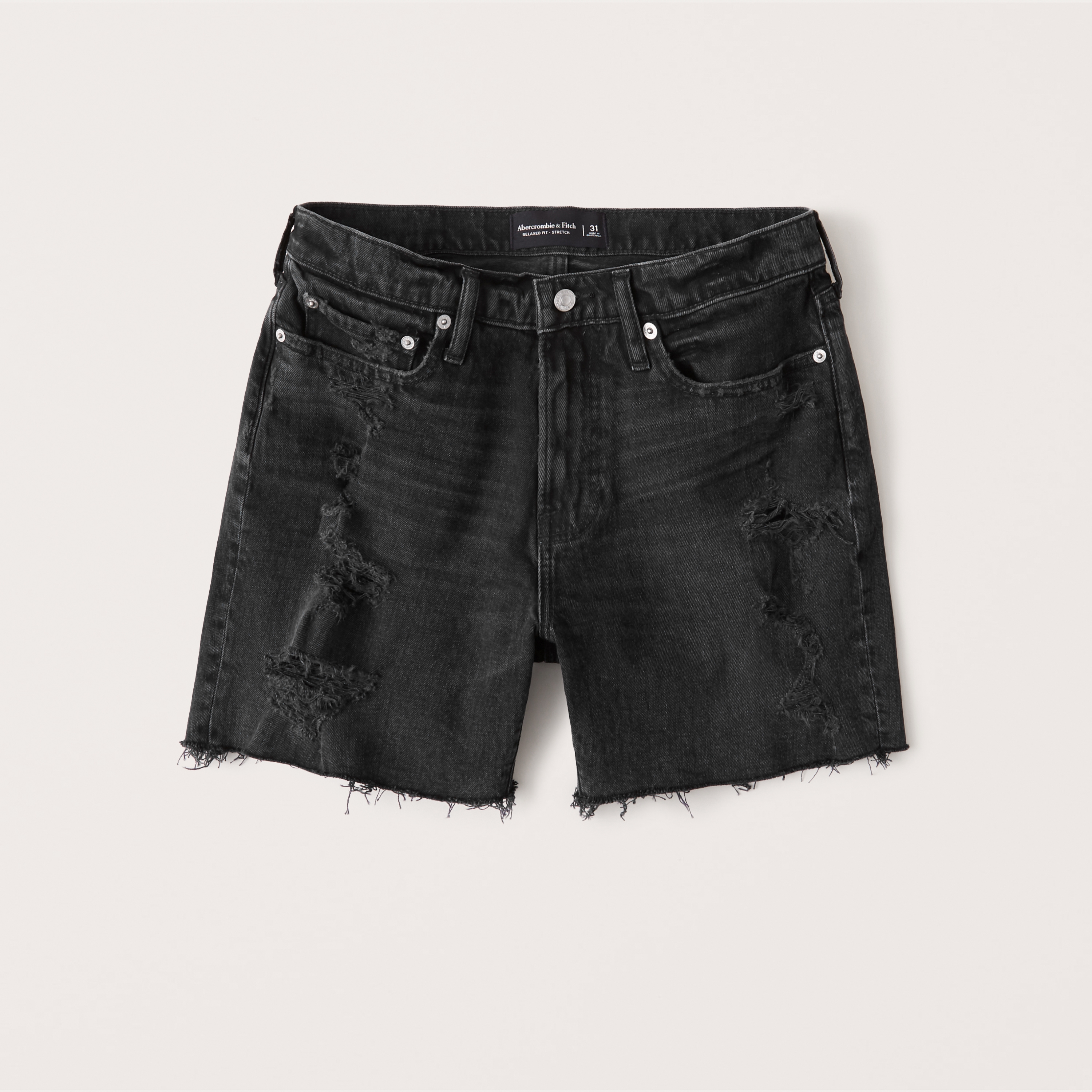 gray jean shorts