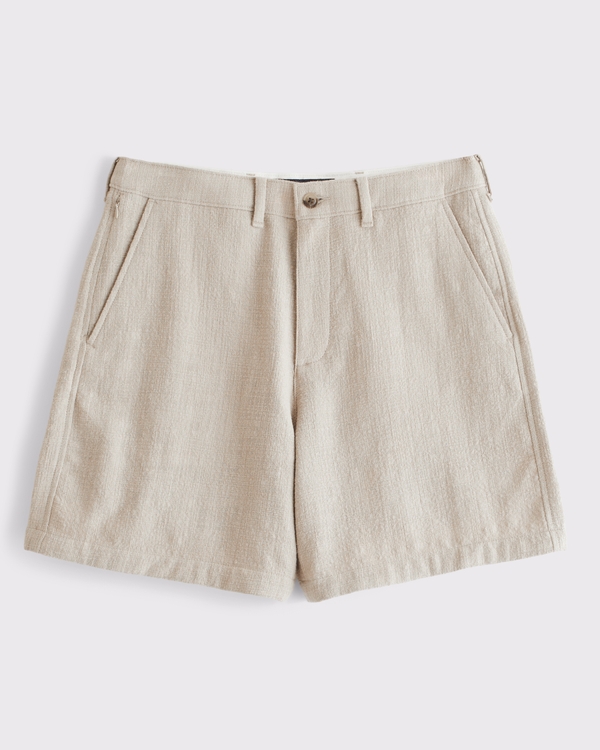 Easy Plainfront Short, Tan view 1