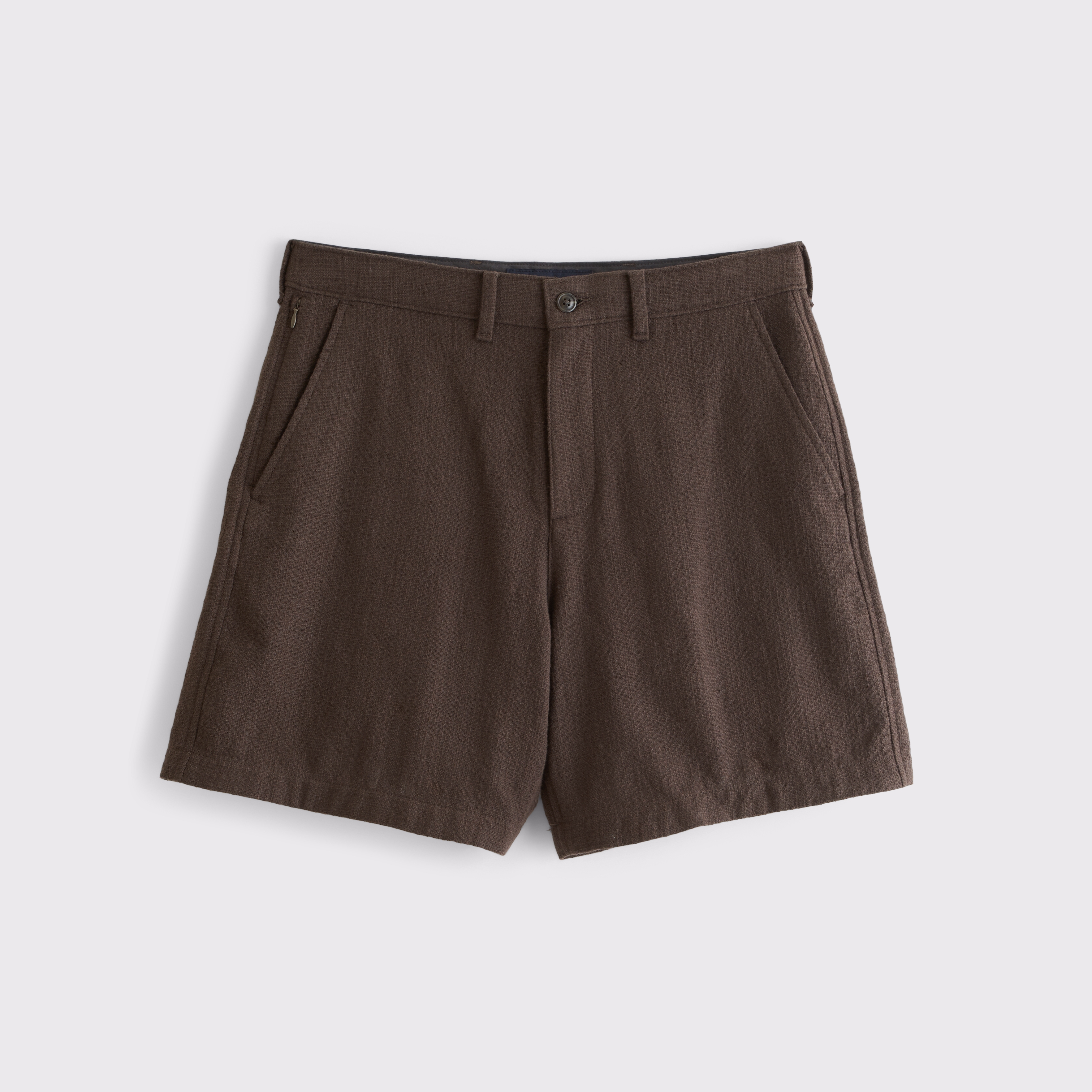Мужские шорты Abercrombie & Fitch Easy Plainfront Short, цвет: Шоколадный коричневый — фото 1