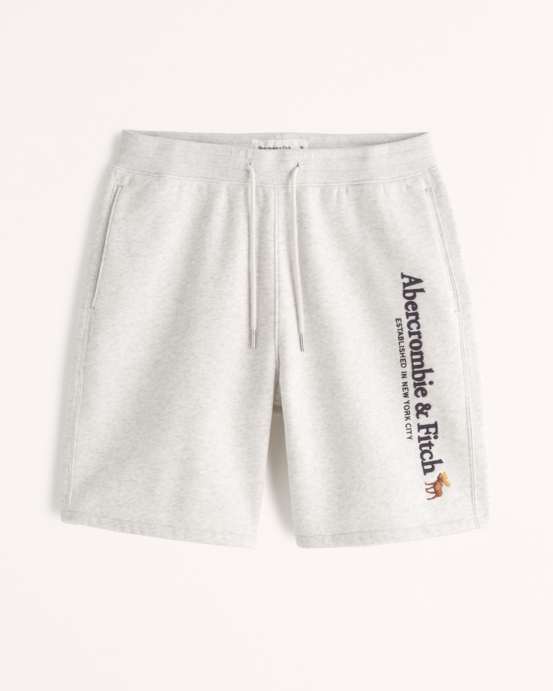 Embroidered Logo Fleece Shorts