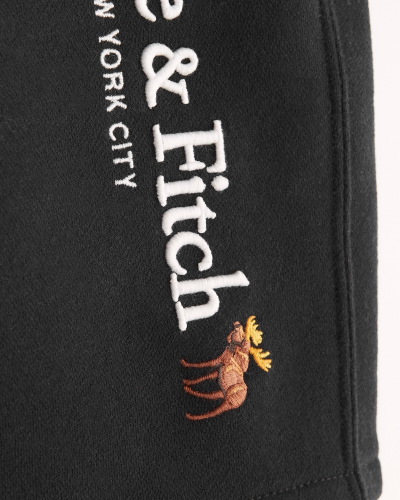 Embroidered Logo Fleece Shorts