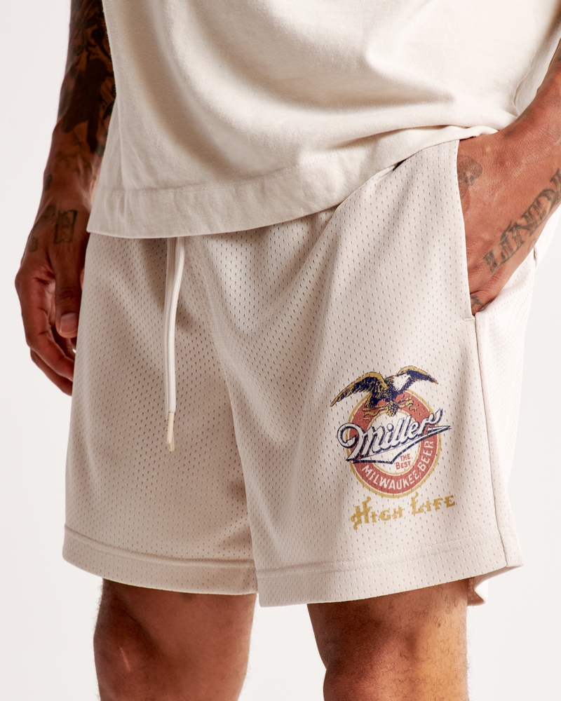 Men's Miller High Life Graphic Mesh Short