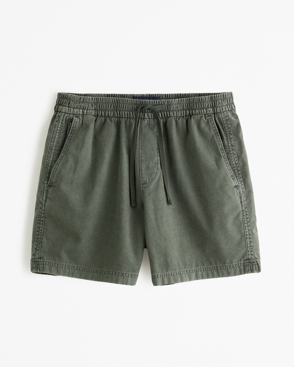 A&F Court Short, Olive Green Texture
