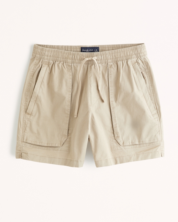 Utility Pull-On Short, Light Brown view 2