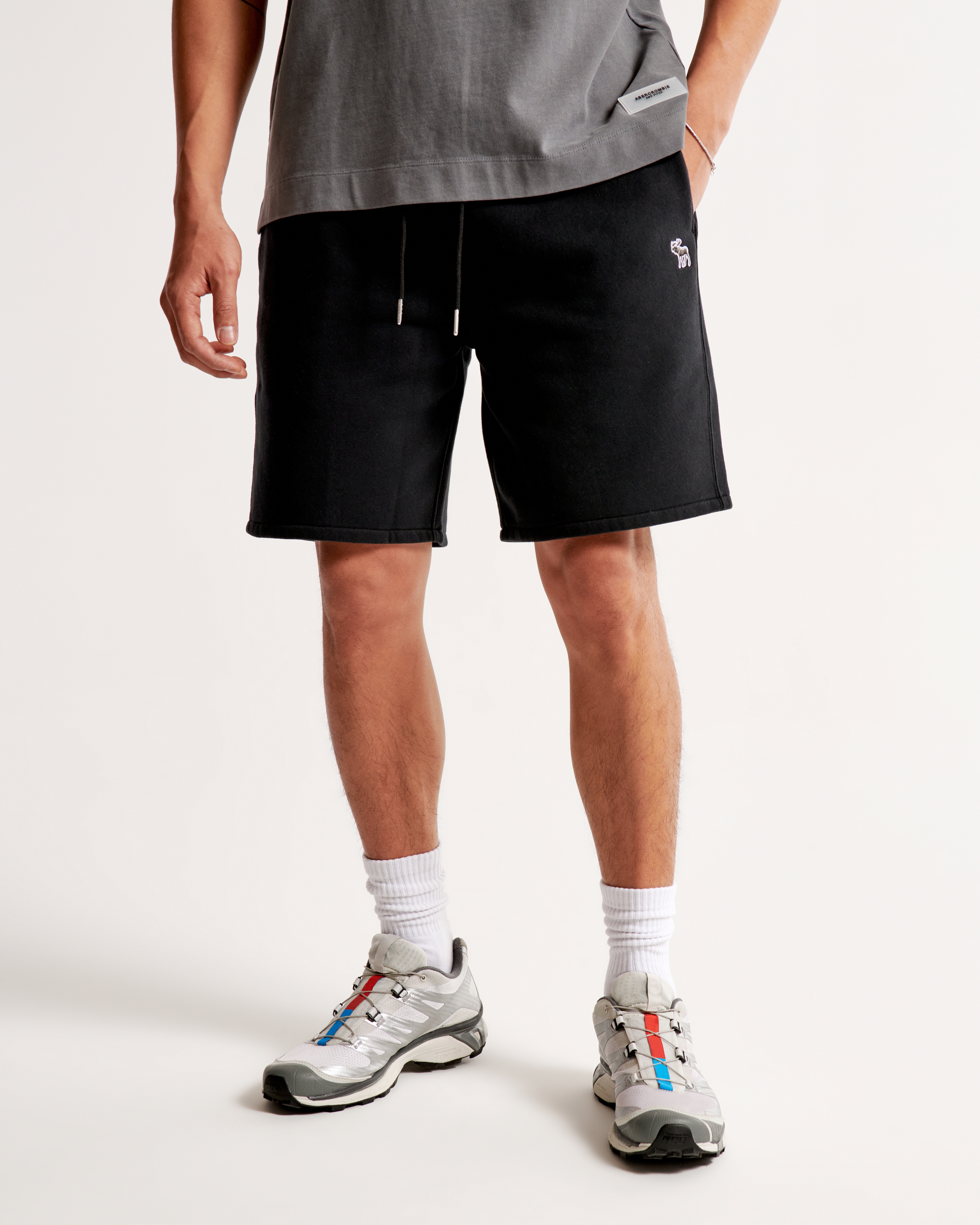 Mens fleece 2025 shorts abercrombie