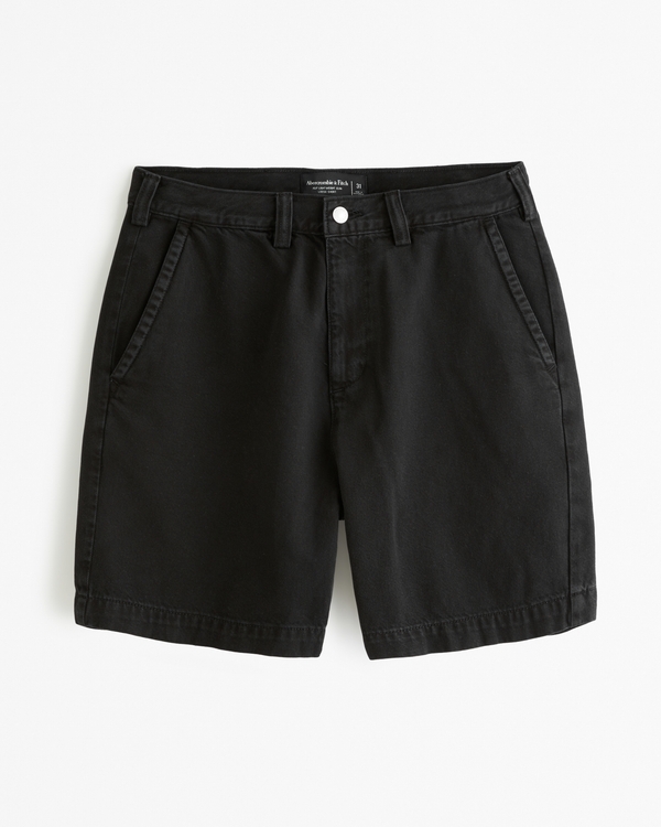 Loose Denim Short, Black Wash