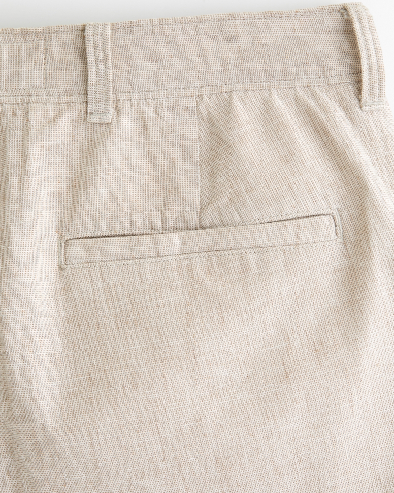 Linen-Blend Plainfront Short