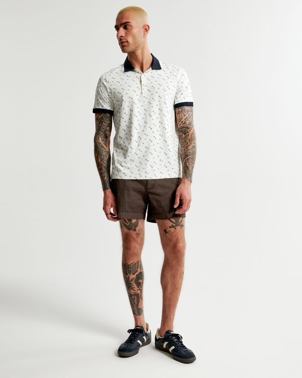 A&F All-Day Short, Brown Texture