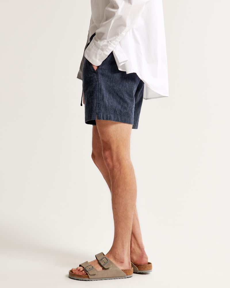 Linen-Blend Pull-On Short