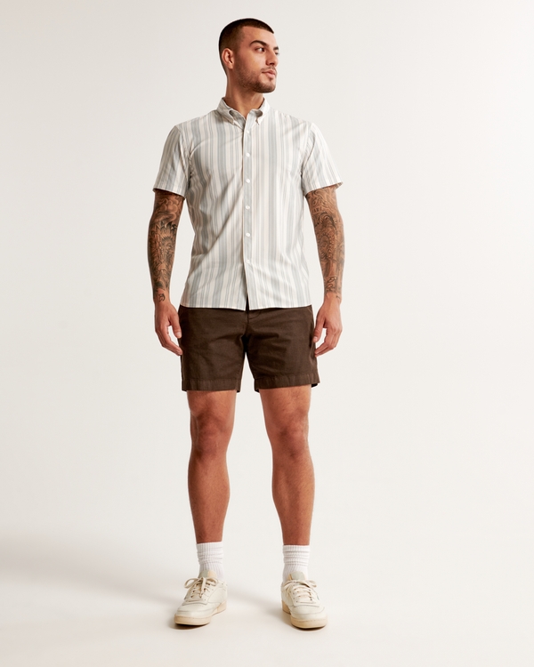 A&F Athletic Fit All-Day Short, Brown Texture