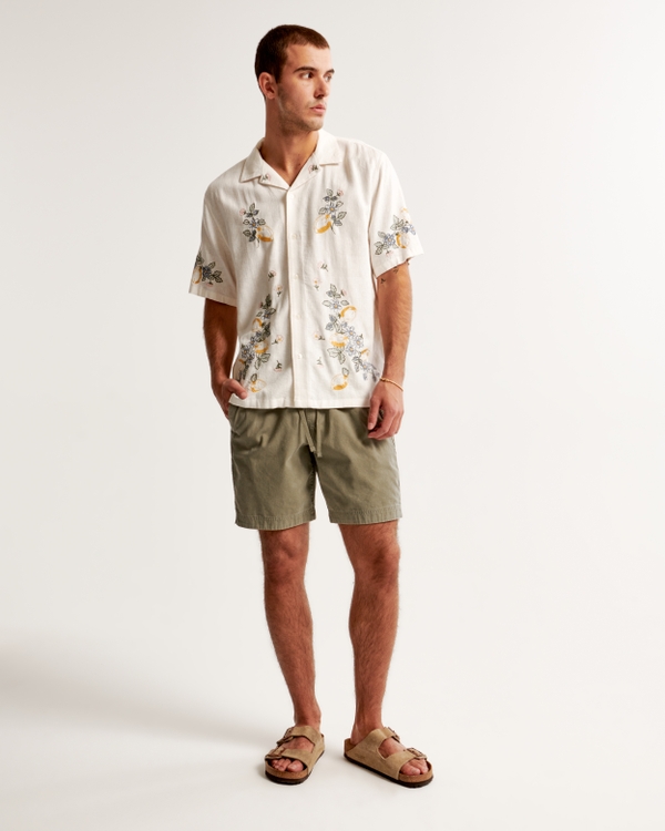 A&F Court Short, Olive Green