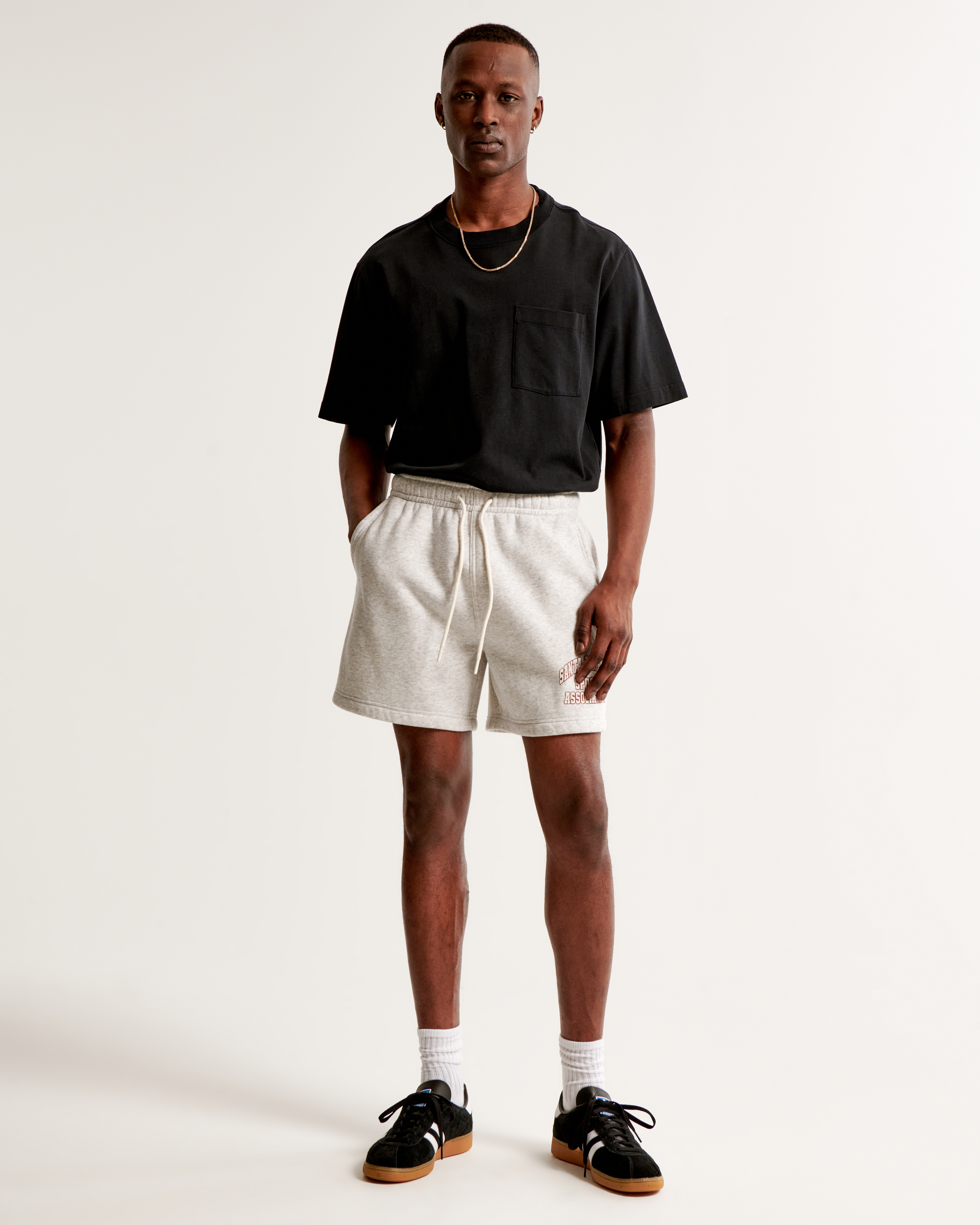 Abercrombie fleece shorts online