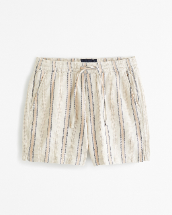 Pull-On Short, Light Khaki Stripe