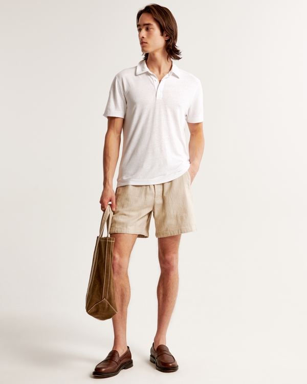 Pull-On Short, Khaki Texture