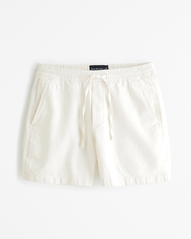Linen Blend Pull On Short
