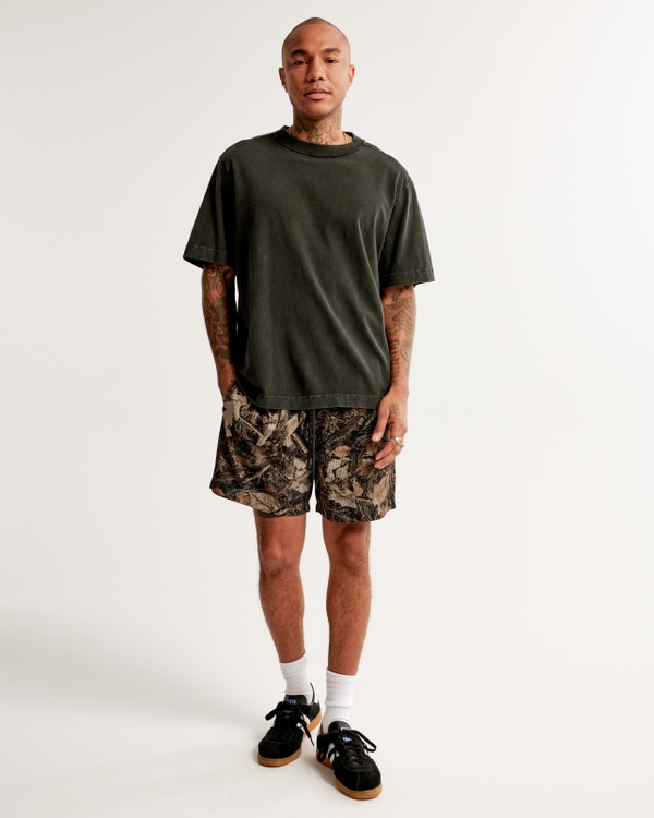 Retro Mesh Short, Green Camo