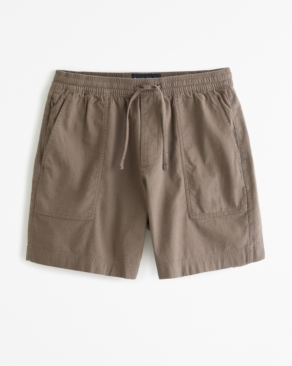 CHARLES AND A HALF Lincoln Stretch Dark Khaki Mens Shorts