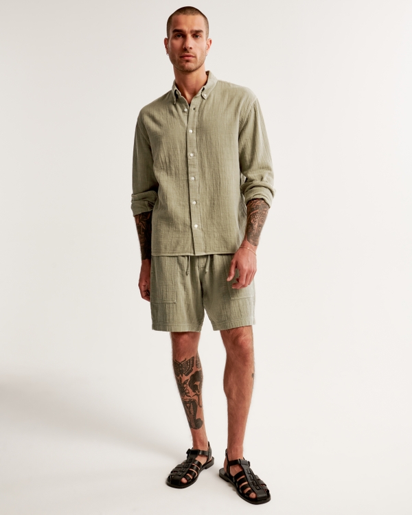 A&F Breezy Short, Olive Green