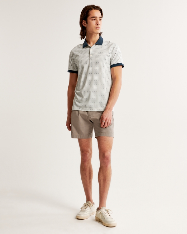 A&F All-Day Short, Light Brown Texture