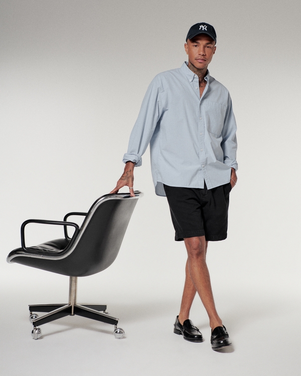Lightweight Loose Denim Short, ブラック view 2