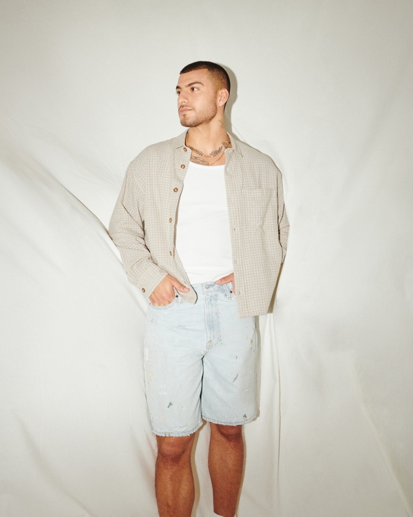 Jeans-Shorts in Baggy-Fit, Super Light Wash