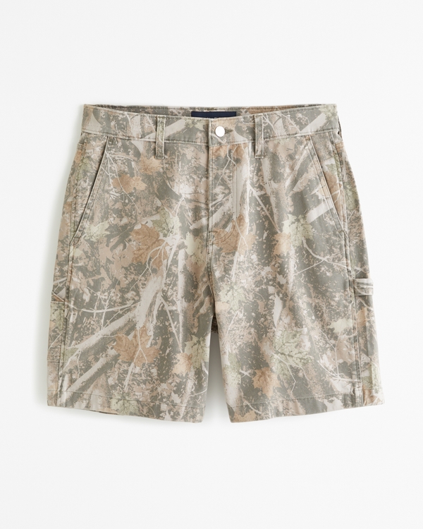 Short Workwear ample, Olive Green Camo