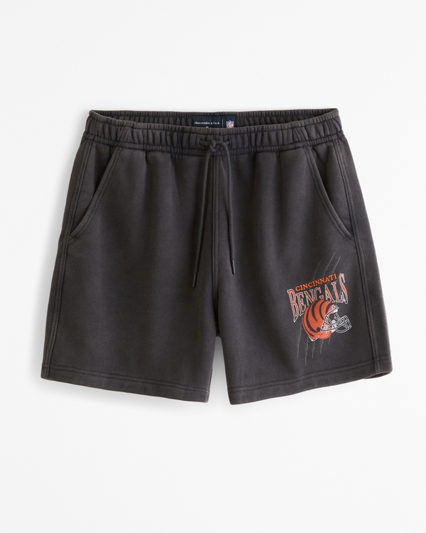 Cincinnati Bengals Thrift-Inspired Fleece Short, Black