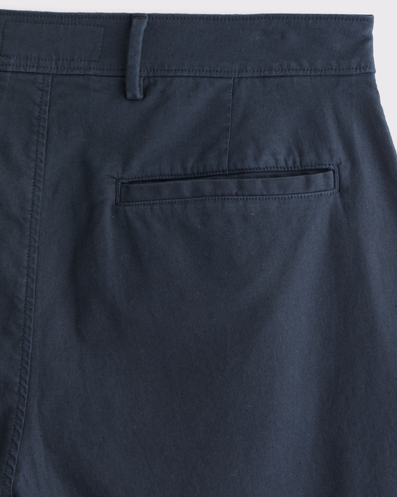 Linen-Blend Plainfront Short
