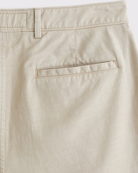 Cotton-Blend Plainfront Short
