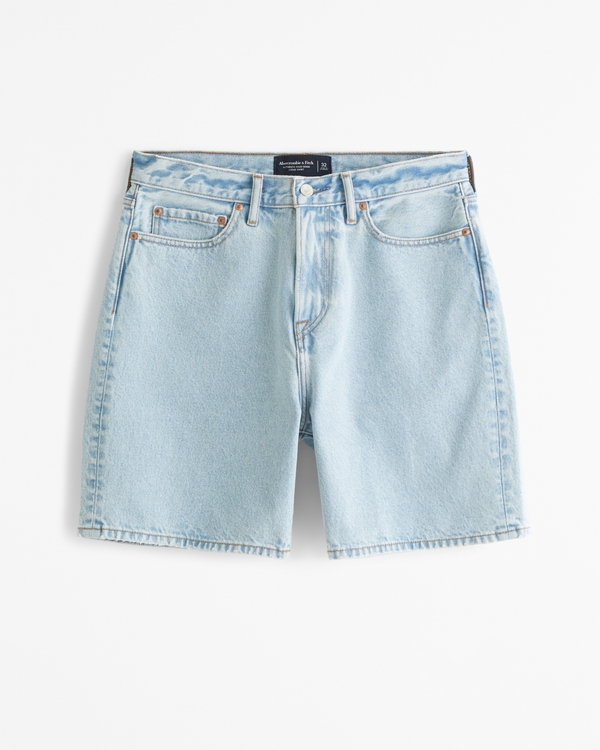 Loose Denim Short, Light Wash