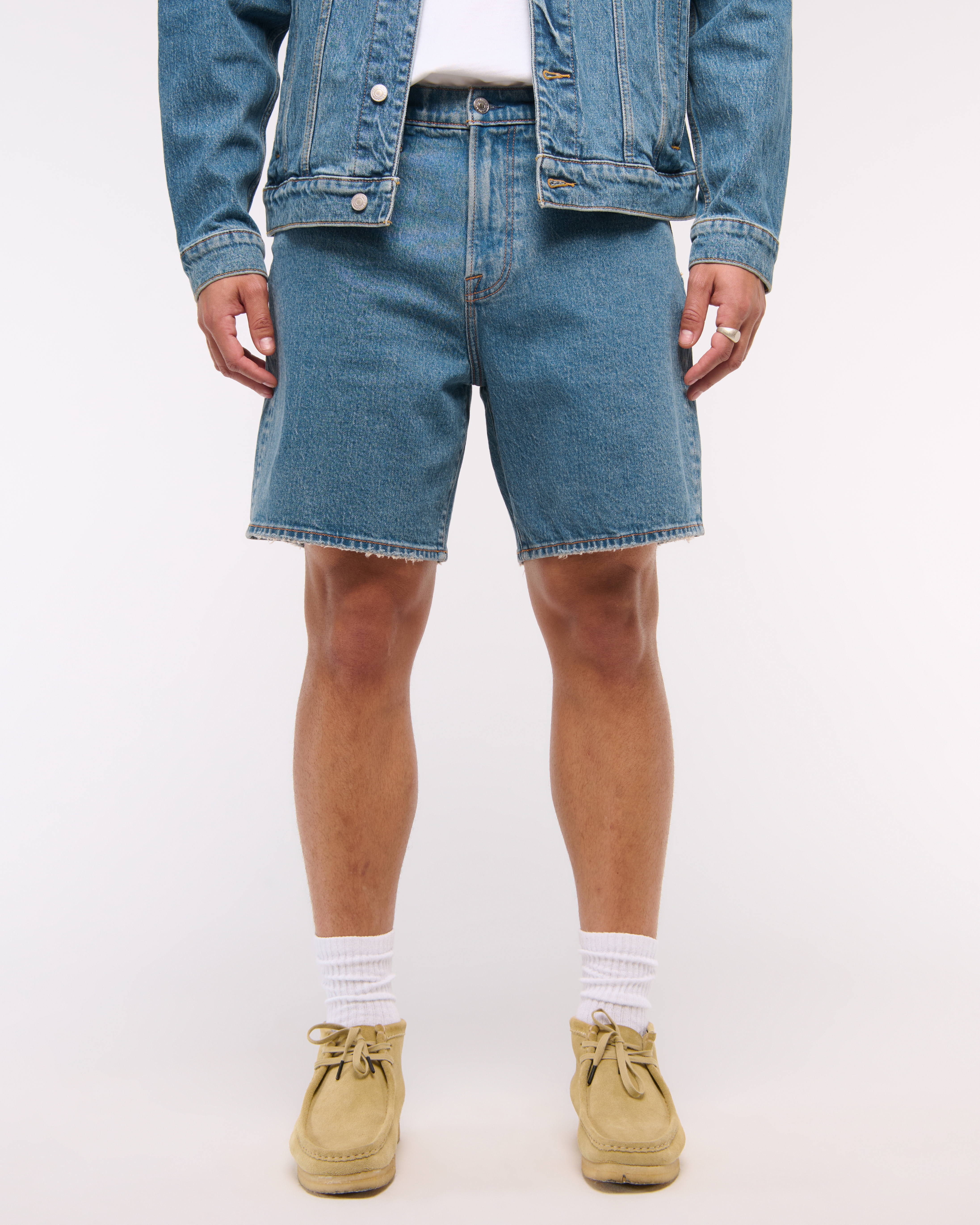 Мужские джинсы Abercrombie & Fitch Athletic Loose Denim Short — фото 3