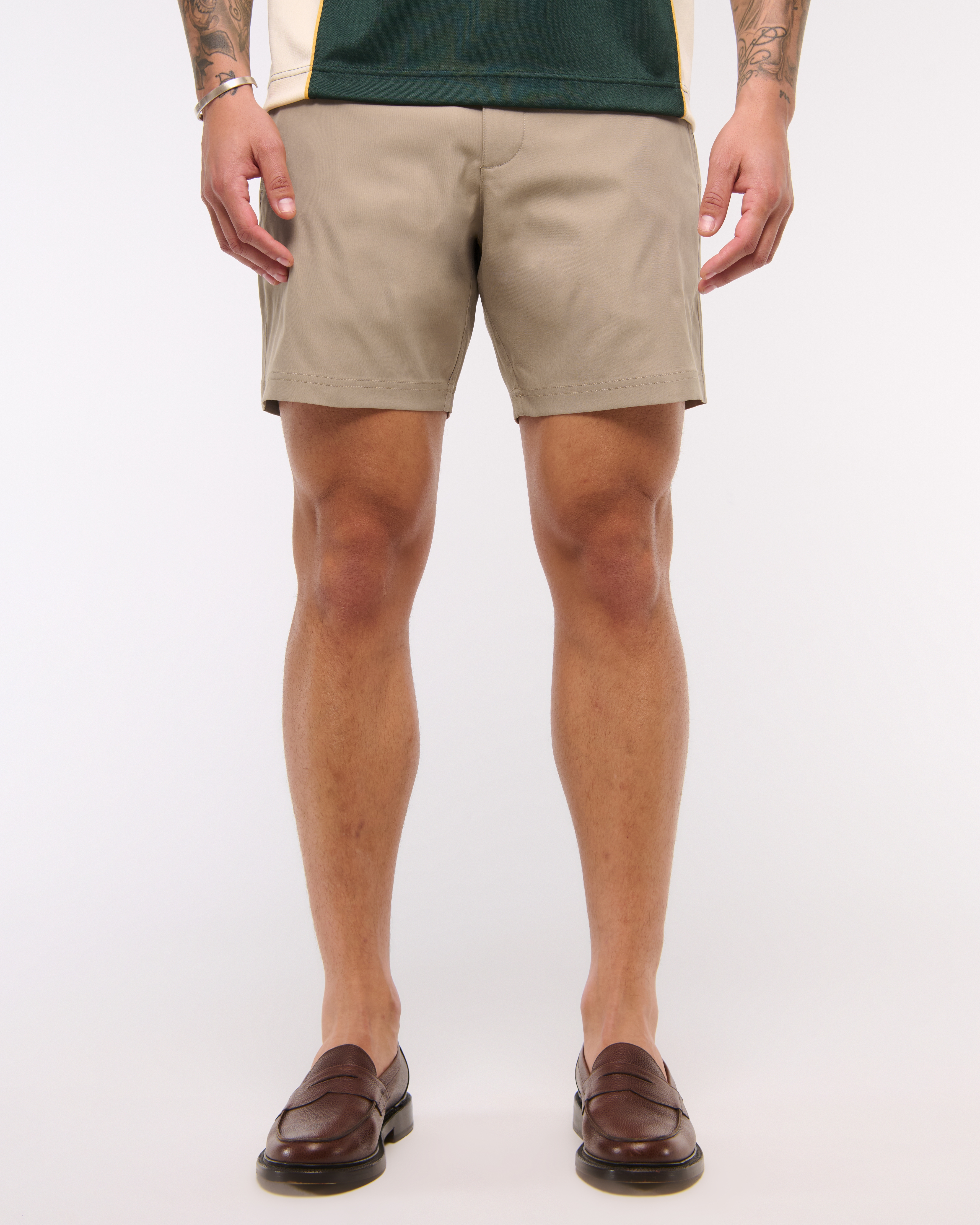 Мужские шорты Abercrombie & Fitch A&F Go-To Athletic Fit Short, цвет: Светлый коричневый — фото 3