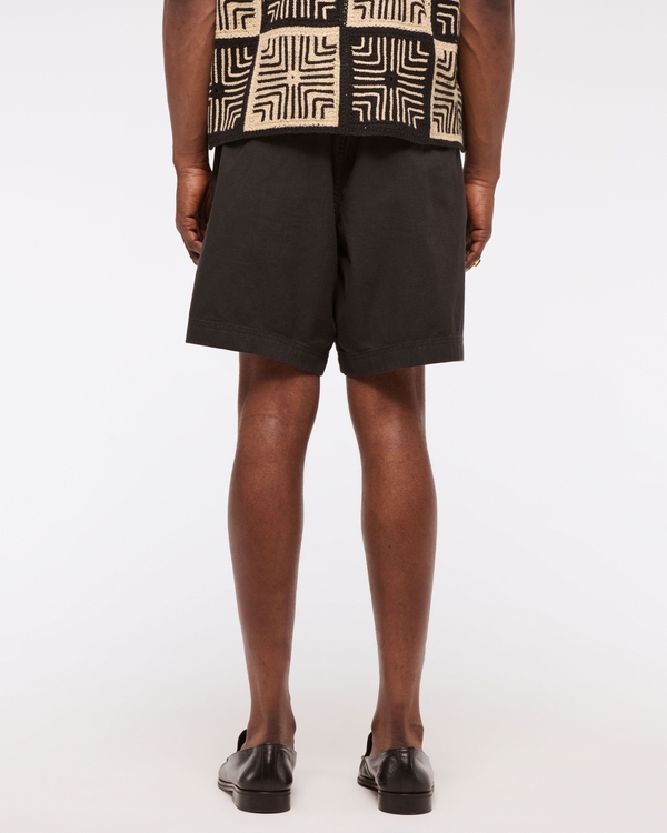 Relaxed Linen-Blend Pull-On Short